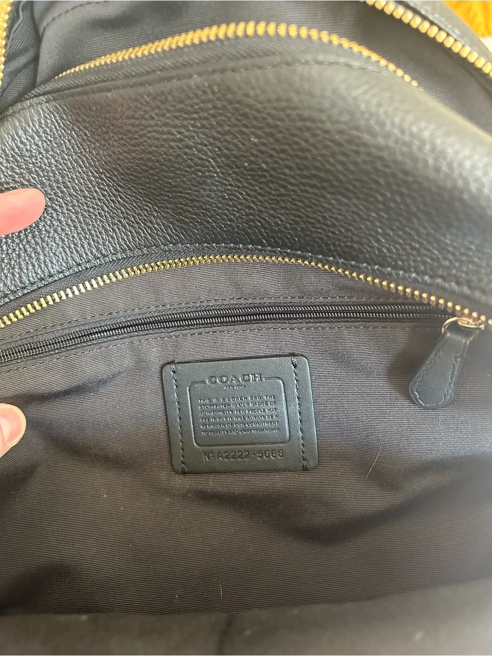 Coach Court Black Pebbled Leather Everyday Backpack
